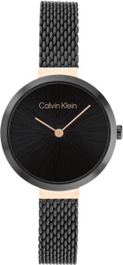 Calvin Klein, Calvin Klein Quarzuhr »Minimalistic T Bar Mesh 28 mm, 25200084«, Calvin Klein Quarzuhr »Minimalistic T Bar Mesh 28 mm, 25200084«, Armbanduhr, Damenuhr, Mineralglas, IP-Beschichtung