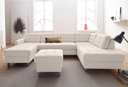SIT&MORE, sit&more Wohnlandschaft, sit&more Wohnlandschaft »Picasso U-Form« wahlweise mit Bettfunktion und Bettkasten