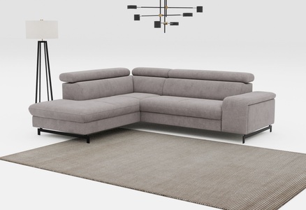 COTTA Ecksofa »Emma L-Form«, mit Kopfteilverstellung, wahlweise mit Bettfunktion & Bettkasten