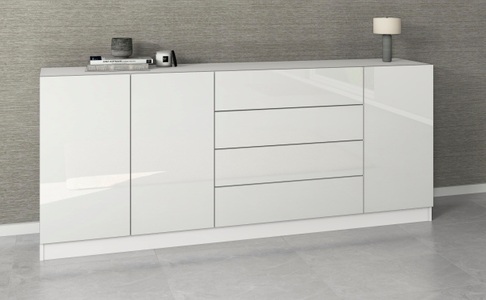 borchardt Möbel, borchardt Möbel Kommode »Vaasa«, Breite 190 cm, borchardt Möbel Sideboard »Vaasa, Kommode mit 3 Türen und 4 Schubkästen auf Kugelführungen« Breite 190 cm