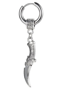 FIRETTI, Firetti Single-Creole »Dolch«, Firetti Single-Creole »Schmuck Geschenk Ohrschmuck einzeln Dolch«, Einhänger abnehmbar