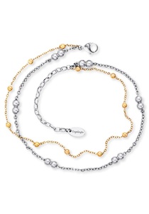 Engelsrufer, Engelsrufer Fusskette »Moonlight Twin Bicolor, ERFS-LILMOON-G«, Engelsrufer ERFS-LILMOON-G Damen Fusskette