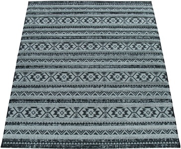 PACO HOME, Paco Home Teppich »Eupen 472«, rechteckig, 22 mm Höhe, Hoch-Tief-Struktur, Rauten Muster, gestreift, In- und Outdoor geeignet, ideal im Wohnzimmer & Schlafzimmer, Paco Home Teppich »Eupen 472«, rechteckig, 22 mm Höhe, Hoch-Tief-Struktur, Rauten Muster, gestreift, In- und Outdoor geeignet