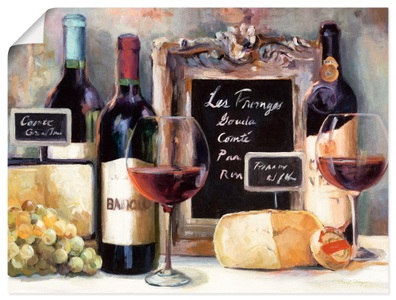 Artland, Artland Wandbild »Käse«, Artland Leinwandbild »Käse«, Getränke, (1 St.), auf Keilrahmen gespannt