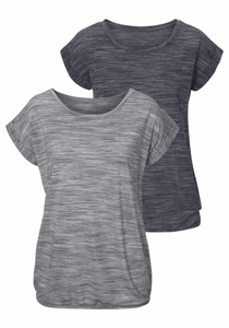 BEACHTIME, Beachtime T-Shirt, Beachtime Kurzarmshirt »mit Struktureffekt«, (2er-Pack), aus pflegeleichter Qualität