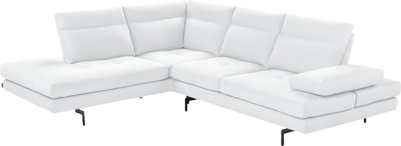 CALIA ITALIA, CALIA ITALIA Ecksofa »Toby Wing«, Sitztiefenverstellung, Eckelement mit Funktion, Füsse in Schwarz matt, CALIA ITALIA Ecksofa »Toby Wing, L-Form, Designsofa mit sensationellem Sitzkomfort«, Sitztiefenverstellung, funktionale Ecke, Füsse in schwarz matt