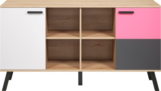 Trendteam, trendteam Sideboard »Mats«, Front teilweise wechselbar - Rosa oder Blau, trendteam Kombikommode »Mats«