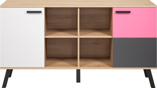 Trendteam, trendteam Sideboard »Mats«, Front teilweise wechselbar - Rosa oder Blau, trendteam Kombikommode »Mats«