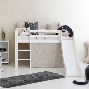 Hoppekids, Hoppekids Hochbett »«Pets Silberfarbengrau»«, Rutsche & Vorhang Grau und viel Auswahl, Hoppekids Hochbett »«Pets Silberfarbengrau»«, Rutsche & Vorhang Grau und viel Auswahl