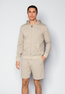 JOOP Sweatjacke mit Cornflower-Print allover und Kapuze