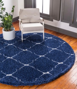 Myflair Möbel & Accessoires, Myflair Möbel & Accessoires Teppich »Temara Shag«, rund, 51 mm Höhe, Myflair Möbel & Accessoires Hochflor-Teppich »Temara Shag Lagerräumung«, rund, 51 mm Höhe, gewebt, Rauten Design, weich & kuschelig