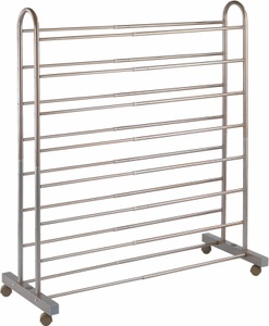 undefined, Schuhregal Giant Metall ausziehbar, WENKO Schuhregal »Modell Giant«, für bis zu 42 Paar Schuhe, ausziehbar und fahrbar, mit 4 Rollen