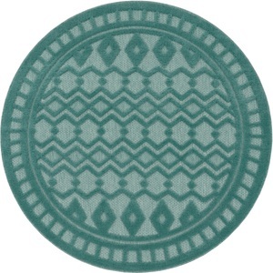 PACO HOME, Paco Home Teppich »Livorno 671«, rund, Uni-Farben, Scandi, Rauten Muster, Hoch-Tief Effekt, Outdoor geeignet, Paco Home Teppich »Livorno 671«, rund, 14 mm Höhe, Uni-Farben, Scandi, Rauten Muster, Hoch-Tief Effekt, Outdoor geeignet