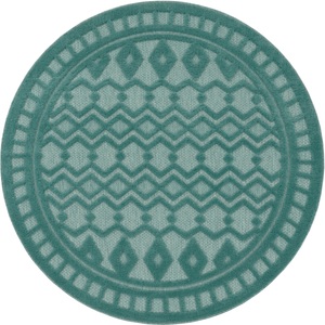 PACO HOME, Paco Home Teppich »Livorno 671«, rund, Uni-Farben, Scandi, Rauten Muster, Hoch-Tief Effekt, Outdoor geeignet, Paco Home Teppich »Livorno 671«, rund, 14 mm Höhe, Uni-Farben, Scandi, Rauten Muster, Hoch-Tief Effekt, Outdoor geeignet
