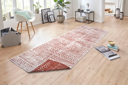 NORTHRUGS, NORTHRUGS Läufer »BIRI«, rechteckig, 5 mm Höhe, In- und Outdoor geeignet, Wendbar, NORTHRUGS Teppich »BIRI Wendeteppich«, rechteckig, 5 mm Höhe, In-& Outdoor, Wetterfest, Balkon, Läufer, Wohnzimmer, Wasserfest, Boho