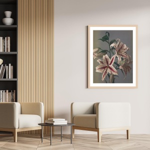 QUEENCE, queence Bild mit Rahmen »Sigrid«, queence Bild mit Rahmen »Sigrid«, Blumen-Pflanzen, Premium Rahmenbild
