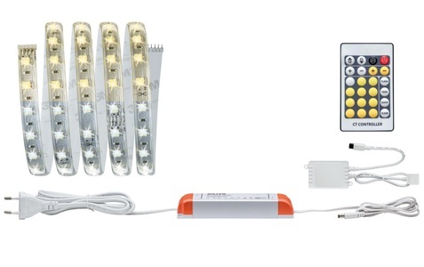 Paulmann, Paulmann MaxLED Basis-Set LED-Strip 1,5m WW-TGL, Paulmann LED-Streifen »MaxLED 500 Tuna«, 90 St.-flammig