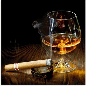 Artland Glasbild »Zigarre und Cognac«