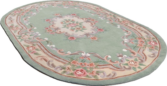 Teppich, »Ming«, THEKO, oval, Höhe 14 mm, handgetuftet