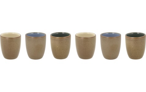 Bitz, Bitz Espresso Becher 100 ml, 6 Stück, Braun/Mehrfarbig, Bitz Espressotasse »Wood 100 ml, 6 Stück«, (6 tlg.)