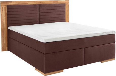 PLACES OF STYLE, Places of Style Boxspringbett »Cup«, mit Massivholzrahmen, mit Topper, in 2 Härtegraden, in 3 Breiten, Places of Style Boxspringbett »Cup«, mit Massivholzrahmen, mit Topper, in 2 Härtegraden, in 3 Breiten