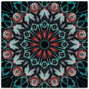 Artland, Artland Glasbild »Mandala Schutz des Kriegers«, Artland Glasbild »Mandala Schutz des Kriegers«, Muster, (1 St.), in verschiedenen Grössen