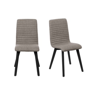 Home affaire 4-Fussstuhl »Arosa Esszimmerstuhl, Polsterstuhl, Küchenstuhl, Speisestuhl, Essstuhl«, (Set), 2 St., Chenille, 2er-Set, Beine aus Massivholz Eiche oder Buche, mit gestepptem Stoff