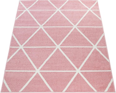 PACO HOME, Teppich, »Stella 401«, Paco Home, rechteckig, Höhe 17 mm, maschinell gewebt, Paco Home Teppich »Stella 401«, rechteckig, 16 mm Höhe, Kurzflor, Pastellfarben, Rauten Design, Skandi Muster