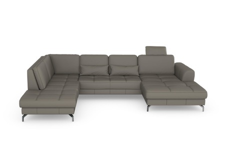 sit&more Wohnlandschaft »Bendigo V«, inklusive Sitztiefenverstellung, Bodenfreiheit 12 cm, wahlweise in 2 unterschiedlichen Fussfarben