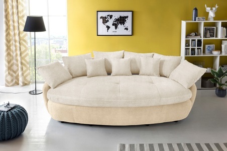 INOSIGN, INOSIGN Big-Sofa »Aruba« gemütliches Megasofa in XXL in organischer Form mit vielen Kissen, COTTA Big-Sofa »Aruba« gemütliches Megasofa in XXL in organischer Form mit vielen Kissen