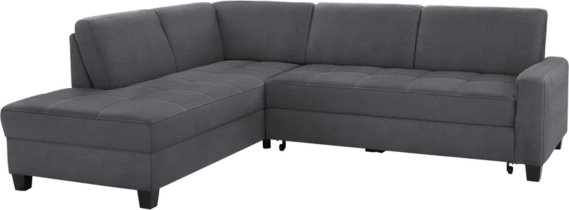 DOMO collection, DOMO collection Ecksofa, DOMO collection Ecksofa »Florentina L-Form«, wahlweise mit Bettfunktion, mit Kontrastnaht