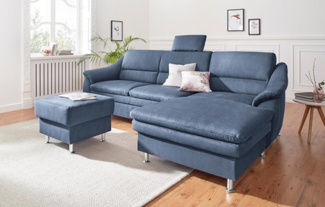 SIT&MORE, sit&more Ecksofa, sit&more Ecksofa »Cardoso L-Form« mit Federkern, wahlweise mit Bettfunktion