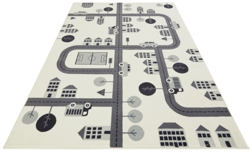 Hanse Home, HANSE Home Teppich »Town«, rechteckig, 0,9 mm Höhe, Weicher Flor, Schaldämmende Spielunterlage, Kinderzimmer, Strassen Design, Kurzflor, Robust, pflegeleicht, HANSE Home Kinderteppich »Town«, rechteckig, 0,9 mm Höhe, Kurzflor, Kinderteppich, Spielteppich, Strassen Design, Kinderzimmer