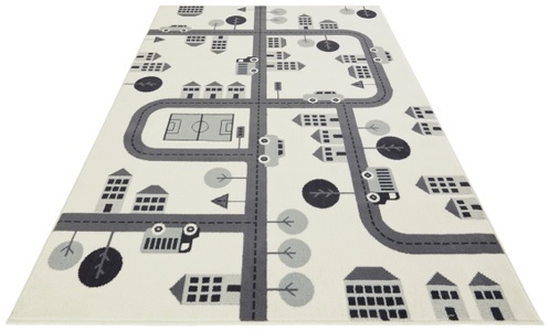 Hanse Home, HANSE Home Teppich »Town«, rechteckig, 0,9 mm Höhe, Weicher Flor, Schaldämmende Spielunterlage, Kinderzimmer, Strassen Design, Kurzflor, Robust, pflegeleicht, HANSE Home Kinderteppich »Town«, rechteckig, 0,9 mm Höhe, Kurzflor, Kinderteppich, Spielteppich, Strassen Design, Kinderzimmer