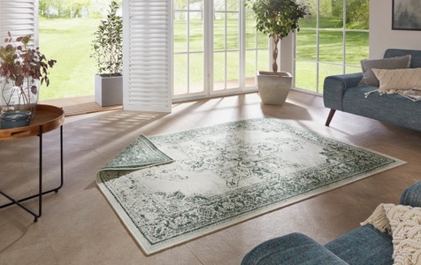 NORTHRUGS, NORTHRUGS Teppich »Borbon«, rechteckig, 5 mm Höhe, In-und Outdoor geeignet, Wohnzimmer, Balkon, Terrasse, Garten, Robust, Pflegeleicht, Flachgewebe, Wendbar, NORTHRUGS Teppich »Borbon Wendeteppich«, rechteckig, 5 mm Höhe, In-& Outdoor, Wetterfest, Balkon, Garten, Wohnzimmer, Wasserfest