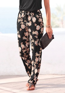 Lascana, LASCANA Strandhose, LASCANA Strandhose, mit floralem Alloverdruck und Taschen, elastisch, lockere Passform