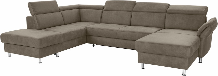 SIT&MORE, sit&more Wohnlandschaft, sit&more Wohnlandschaft »Avignon U-Form« wahlweise mit Bettfunktion und Stauraum, inklusive Kopfteilverstellung