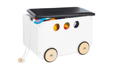 Pinolino, PINOLINO Spielzeugkiste mit Rollen Jim weiss, Pinolino Spielzeugkiste mit Rollen Jim