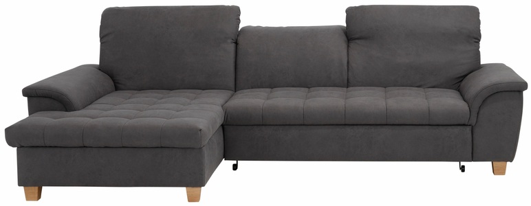 HOME AFFAIRE, Home affaire Ecksofa »Lyla«, mit Recamiere, wahlweise mit Rückenfunktion und zusätzlich mit Bett + Bettkasten, Home affaire Ecksofa »Lyla fester Sitzkomfort, bequeme Armlehnen, Breite 279cm, L-Form« mit Recamiere, wahlweise mit Rückenfunktion und zusätzlich mit Bett
