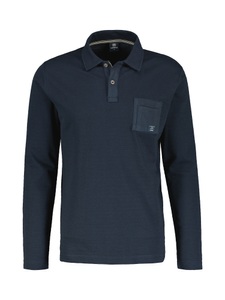 LERROS Poloshirt »LERROS Langarmpolo in Struktur-Baumwollqualität«