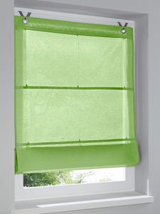 heine home, Raffrollo, Kutti Raffrollo »Kessy Bessy«, mit Hakenaufhängung, ohne Bohren, freihängend, halbtransparent, Baumwolle, Polyester, Hakenaufhängung