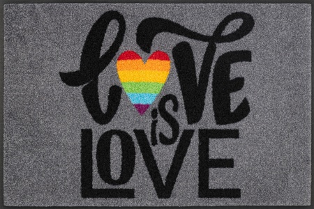 wash+dry by Kleen-Tex, wash+dry by Kleen-Tex Fussmatte »Love is Love«, rechteckig, wash+dry by Kleen-Tex Fussmatte »Love is Love«, rechteckig, 7 mm Höhe