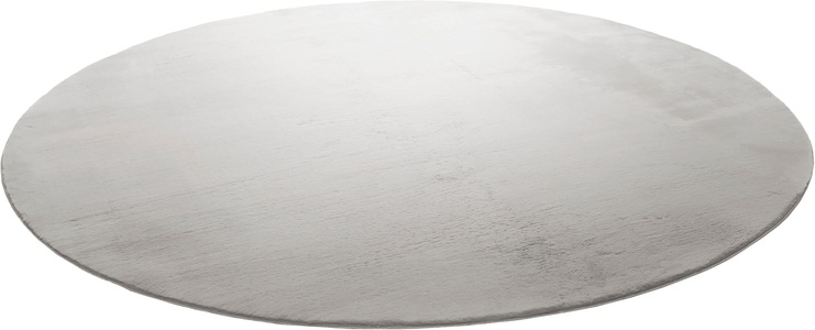 Homie Living, Homie Living Teppich »Villa Rosso«, rund, 15 mm Höhe, Homie Living Teppich »Villa Rosso«, rund, 15 mm Höhe, Kurzflor, Uni-Farben, leicht glänzende Optik