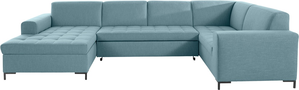 GOODproduct Wohnlandschaft »Grazzo«, hochwertige Stoffe aus recyceltem Material, Steppung im Sitzbereich, wahlweise mit Bettfunktion und Bettkasten