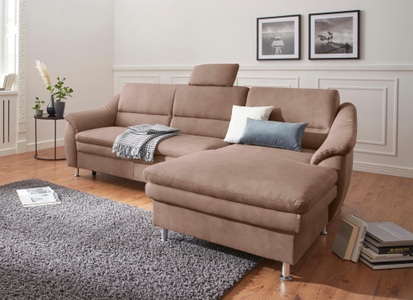 SIT&MORE, sit&more Ecksofa, sit&more Ecksofa »Cardoso L-Form« mit Federkern, wahlweise mit Bettfunktion