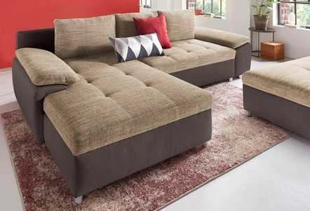 SIT&MORE, sit&more Ecksofa »Labene«, sit&more Ecksofa Labene, wahlweise mit Bettfunktion und Bettkasten, inkl. Rückenkissen