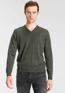 OLYMP V-Ausschnitt-Pullover »OLYMP Strick Casual«, klassischer Strickpullover