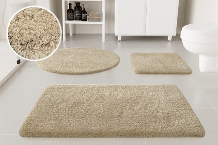 GOODproduct Badematte »Kaarin« Höhe 30 mm rutschhemmend beschichtet schnell trocknend Badteppich, getuftet, flauschig, hochflor, grosse Farbauswahl