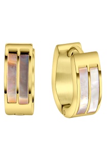 FIRETTI, Firetti Paar Creolen »Oval«, mit Perlmutt, Firetti Paar Creolen »Schmuck Geschenk Oval«, mit Perlmutt