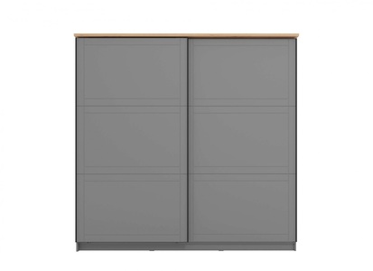HOME AFFAIRE, Home affaire Schwebetürenschrank »Valencia«, INKLUSIVE komplette Innenausstattung, 220cm breit, Home affaire Schwebetürenschrank »Valencia, Kleiderschrank im Landhausstil, 220x214x65,5cm«, mit kompletter Innenausstattung, FSC®-zertifizierter Holzwerkstoff